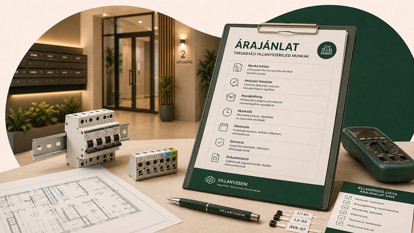 Mit tartalmazzon egy korrekt társasházi villanyszerelési árajánlat