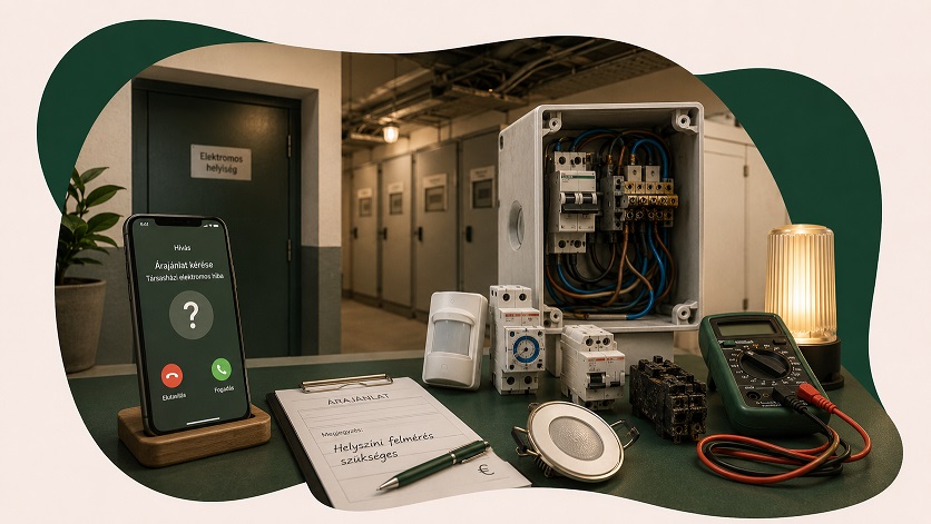 Társasházi elektromos hiba ezért nem lehet pontos árat mondani telefonon